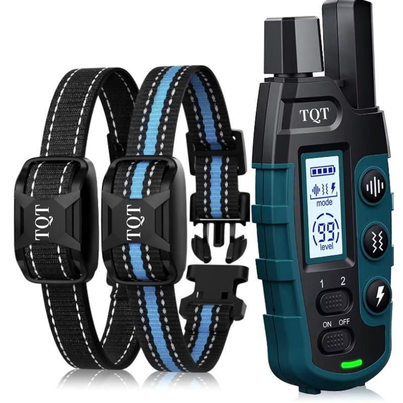 TQT Dog Training Collar 3300FT Range with IP67 Waterproof, Adjustable Beep, Vibration & Safe Shock Modes, Remote Control, Rechargeable E-Collar