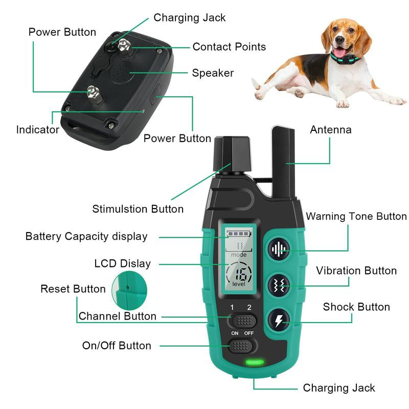 Rechargeable Dog Training Collar, 3300Ft Remote Control Dog Training Collar with Adjustable Nylon Strap, Pet Training Accessories for Small to Large Dogs, Pet Products
