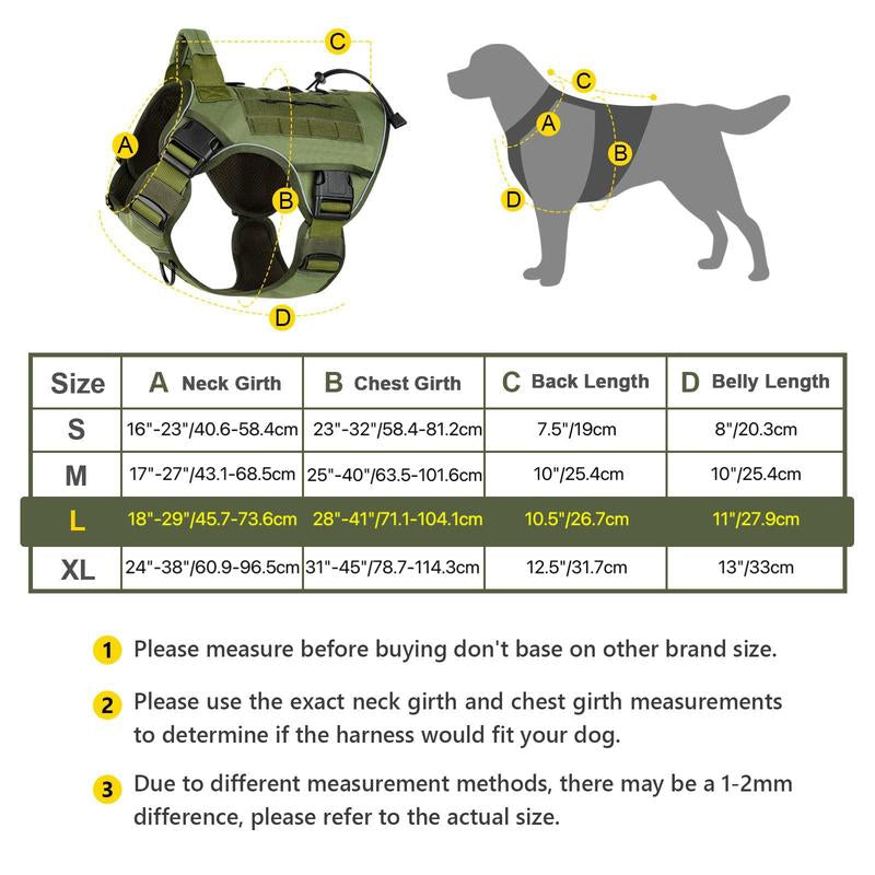 Adjustable Training Pet Vest, Durable Reflective Tactical Dog Harness, Easy to Control, No Pull Pet Harness for Large Dogs, Dog Supplies, Pet Products, Dog Accessories, Christmas Gift