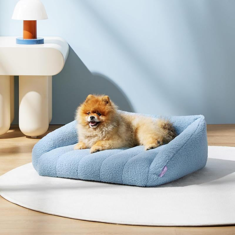 Lesure Orthopedic Dog Bed Sofa for Dogs & Cats - Waterproof Dog Couch with Removable Washable Cover, Cute Aesthetic Pet Sofa Couch with Egg Crate Foam