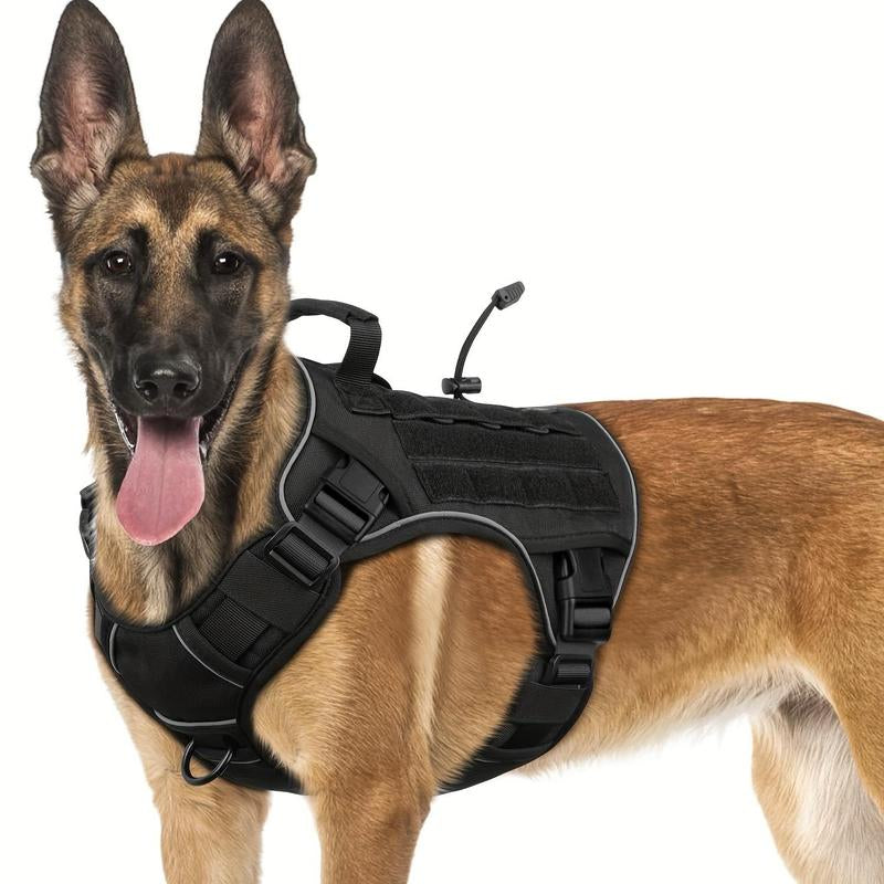 Adjustable Training Pet Vest, Durable Reflective Tactical Dog Harness, Easy to Control, No Pull Pet Harness for Large Dogs, Dog Supplies, Pet Products, Dog Accessories, Christmas Gift