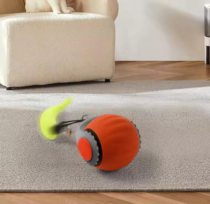 Powerful Adjustable Speed Automatic Cat Teasing Ball, Durable and Eco-Friendly, Made from ABS and Silicone for Endless Pet Fun and Engagement