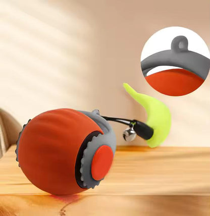 Powerful Adjustable Speed Automatic Cat Teasing Ball, Durable and Eco-Friendly, Made from ABS and Silicone for Endless Pet Fun and Engagement