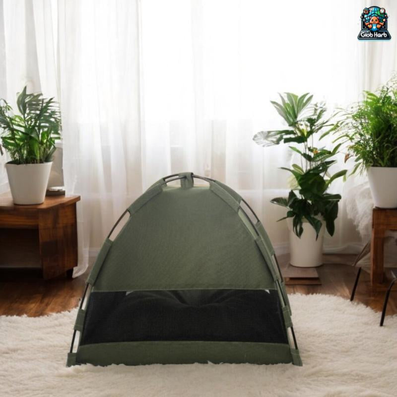 Globharb Portable Cat Tent House, Tent for Small Puppies and Kittens, Foldable Pet Tent, Cat Camping Tent, Pet Supplies for Small Dogs & Cats, Home Pet Supplies for Cats, Pet Products