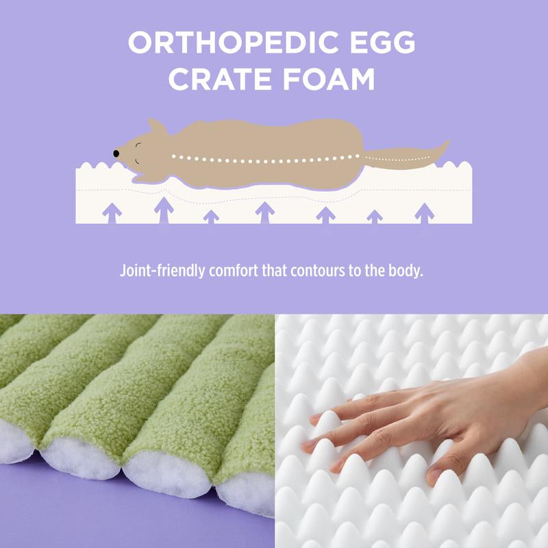 Lesure Orthopedic Dog Bed Sofa for Dogs & Cats - Waterproof Dog Couch with Removable Washable Cover, Cute Aesthetic Pet Sofa Couch with Egg Crate Foam