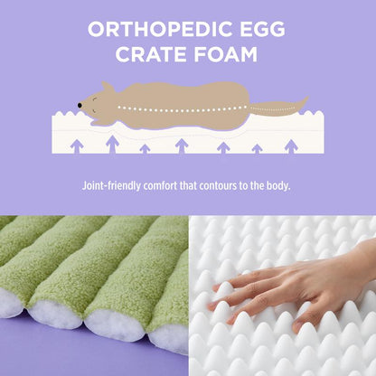 Lesure Orthopedic Dog Bed Sofa for Dogs & Cats - Waterproof Dog Couch with Removable Washable Cover, Cute Aesthetic Pet Sofa Couch with Egg Crate Foam