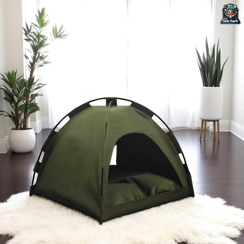 Globharb Portable Cat Tent House, Tent for Small Puppies and Kittens, Foldable Pet Tent, Cat Camping Tent, Pet Supplies for Small Dogs & Cats, Home Pet Supplies for Cats, Pet Products