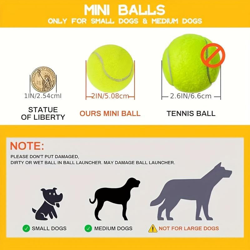 9 Modes Automatic Ball Thrower for Dogs, Indoor/Outdoor Small Dog Ball Launcher with Free 6 PCS Balls, Work 4~5 Hours on Full Charge Three-Speed Control Interactive Dog Fetch Machine Toy for Small Dogs