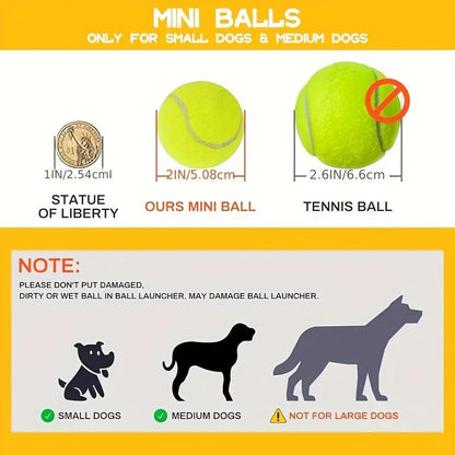 9 Modes Automatic Ball Thrower for Dogs, Indoor/Outdoor Small Dog Ball Launcher with Free 6 PCS Balls, Work 4~5 Hours on Full Charge Three-Speed Control Interactive Dog Fetch Machine Toy for Small Dogs