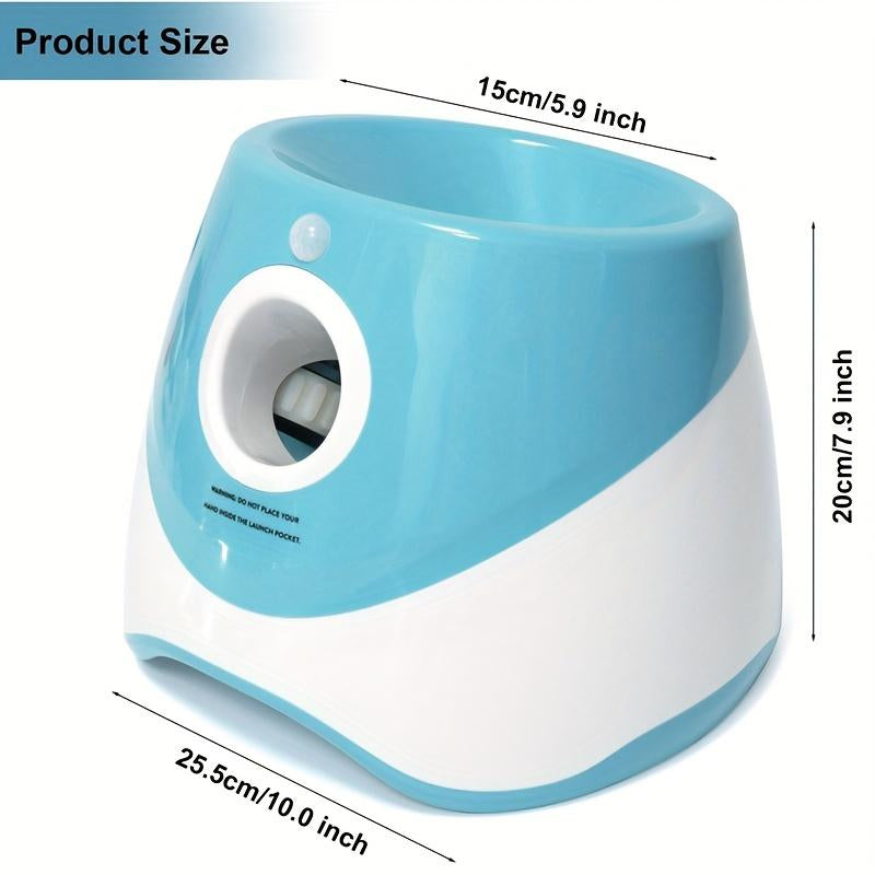 9 Modes Automatic Ball Thrower for Dogs, Indoor/Outdoor Small Dog Ball Launcher with Free 6 PCS Balls, Work 4~5 Hours on Full Charge Three-Speed Control Interactive Dog Fetch Machine Toy for Small Dogs