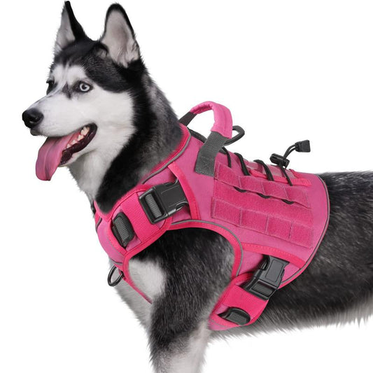 Adjustable Training Pet Vest, Durable Reflective Tactical Dog Harness, Easy to Control, No Pull Pet Harness for Large Dogs, Dog Supplies, Pet Products, Dog Accessories, Christmas Gift