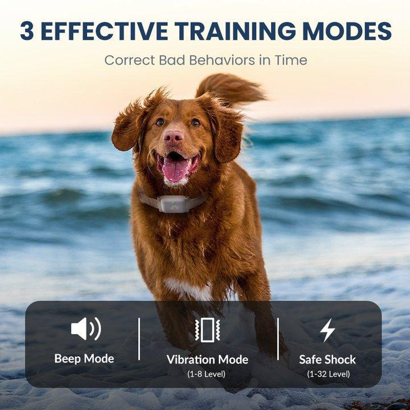 ORIENTFIRE Dog Training Collar with Remote Control, 3300 FT/4200 FT Model Remote Range, 3 Modes, IPX7 Waterproof for Small to Medium Dogs Rechargeable