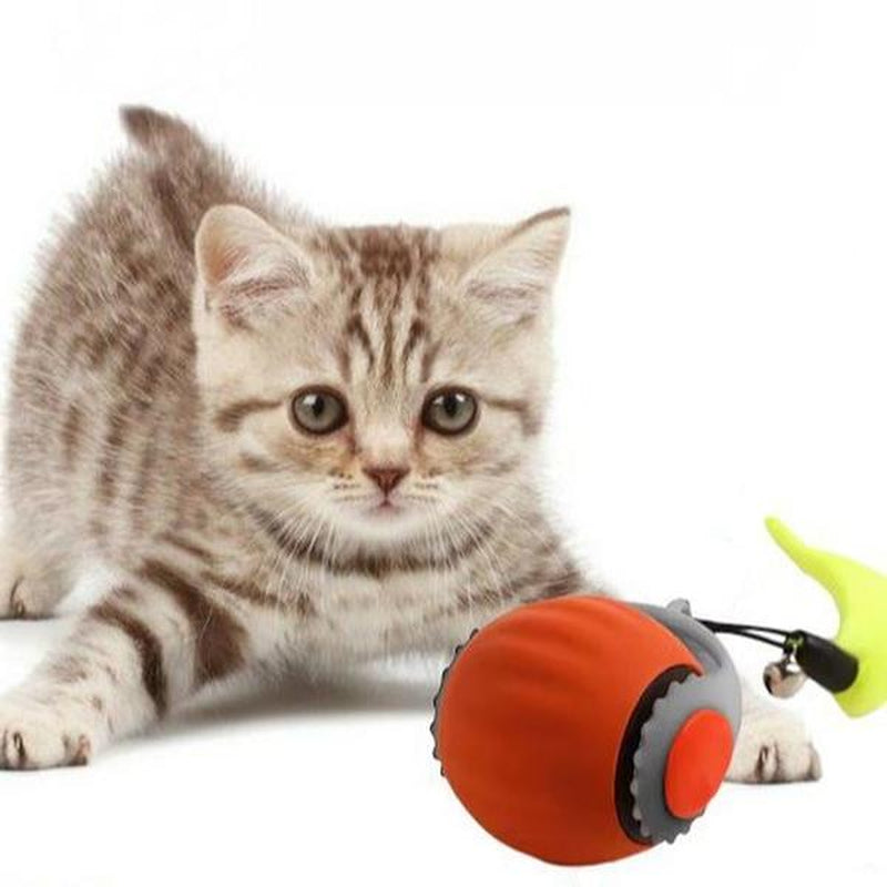 Powerful Adjustable Speed Automatic Cat Teasing Ball, Durable and Eco-Friendly, Made from ABS and Silicone for Endless Pet Fun and Engagement