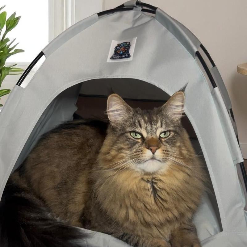Globharb Portable Cat Tent House, Tent for Small Puppies and Kittens, Foldable Pet Tent, Cat Camping Tent, Pet Supplies for Small Dogs & Cats, Home Pet Supplies for Cats, Pet Products