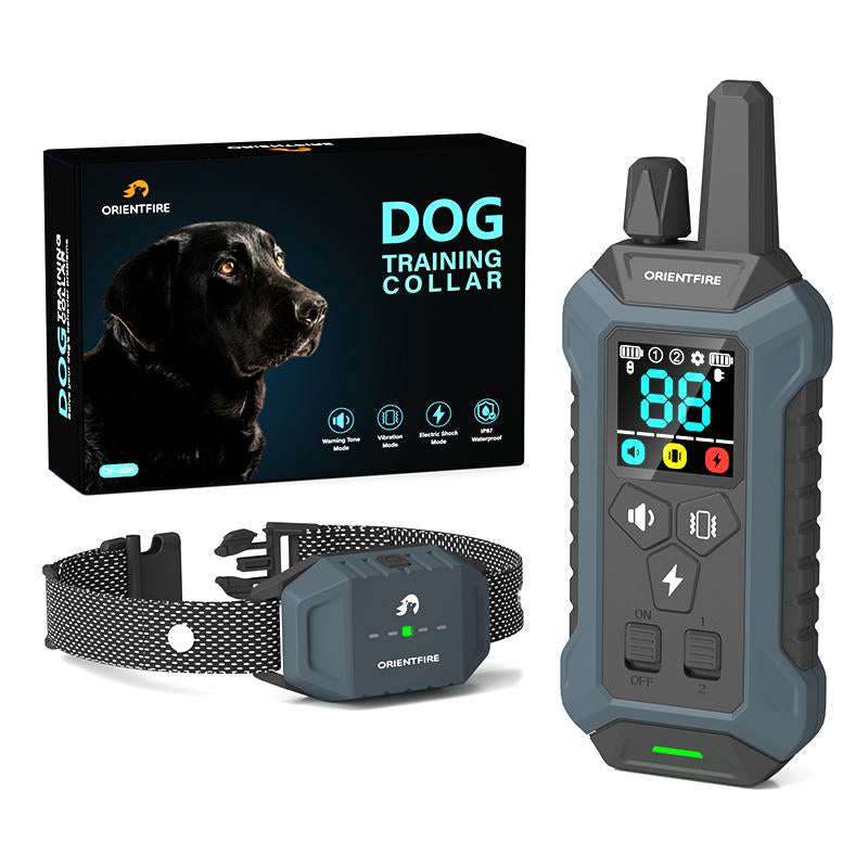 ORIENTFIRE Dog Training Collar with Remote Control, 3300 FT/4200 FT Model Remote Range, 3 Modes, IPX7 Waterproof for Small to Medium Dogs Rechargeable