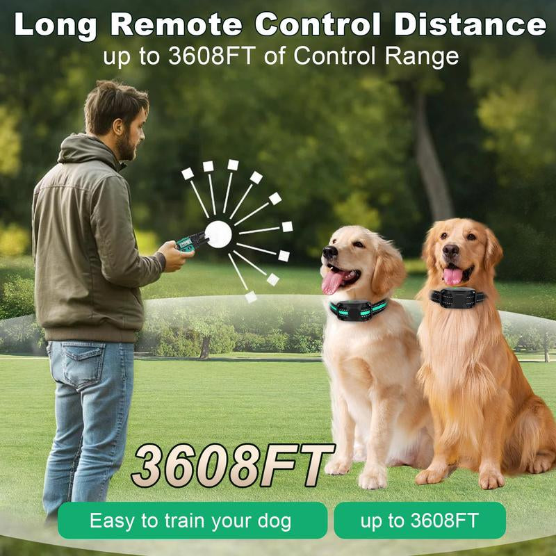 Rechargeable Dog Training Collar, 3300Ft Remote Control Dog Training Collar with Adjustable Nylon Strap, Pet Training Accessories for Small to Large Dogs, Pet Products