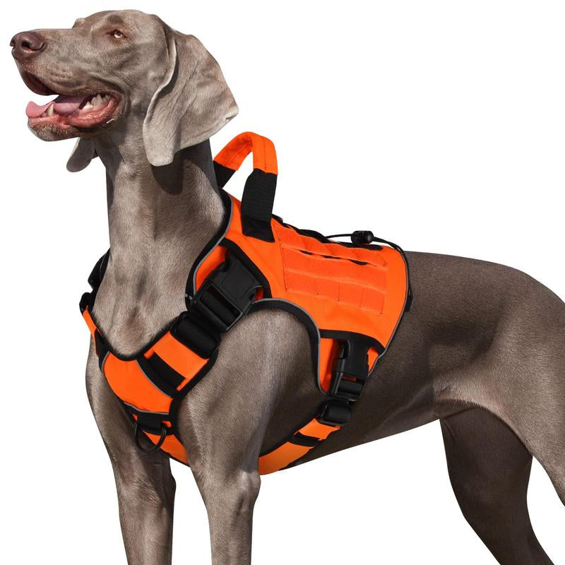 Adjustable Training Pet Vest, Durable Reflective Tactical Dog Harness, Easy to Control, No Pull Pet Harness for Large Dogs, Dog Supplies, Pet Products, Dog Accessories, Christmas Gift