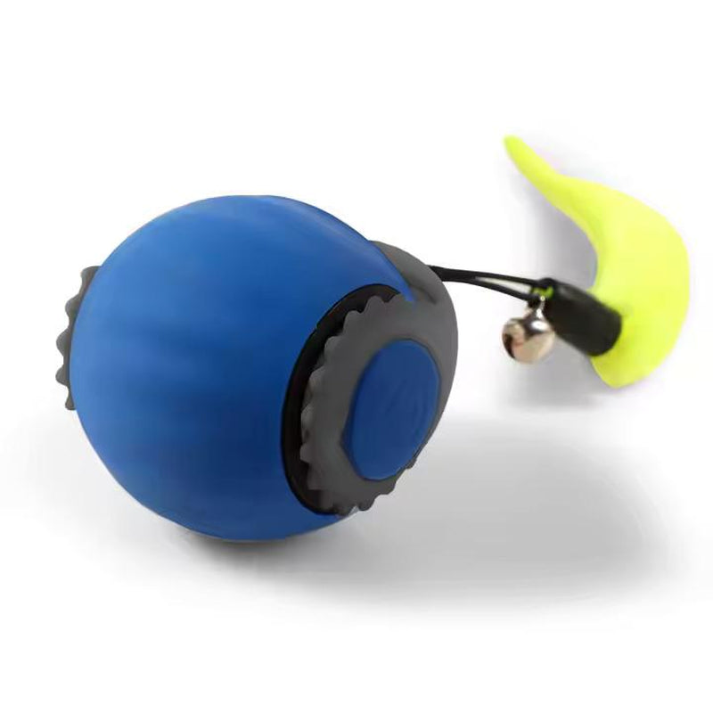 Powerful Adjustable Speed Automatic Cat Teasing Ball, Durable and Eco-Friendly, Made from ABS and Silicone for Endless Pet Fun and Engagement