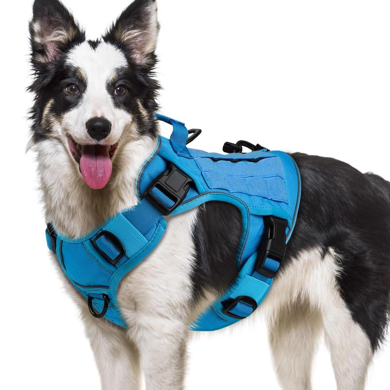 Adjustable Training Pet Vest, Durable Reflective Tactical Dog Harness, Easy to Control, No Pull Pet Harness for Large Dogs, Dog Supplies, Pet Products, Dog Accessories, Christmas Gift